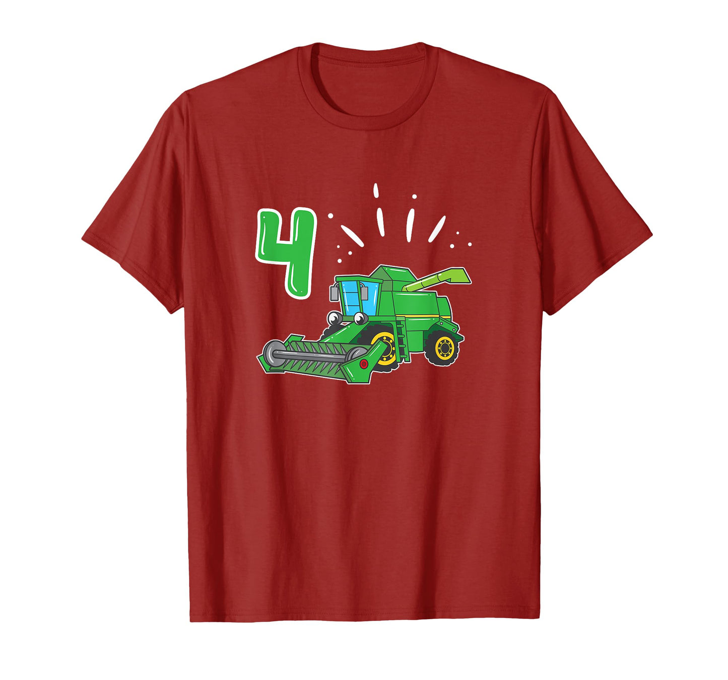 Farmers Farmer Combine Harvester 4 Years Children's Birthday T-Shirt