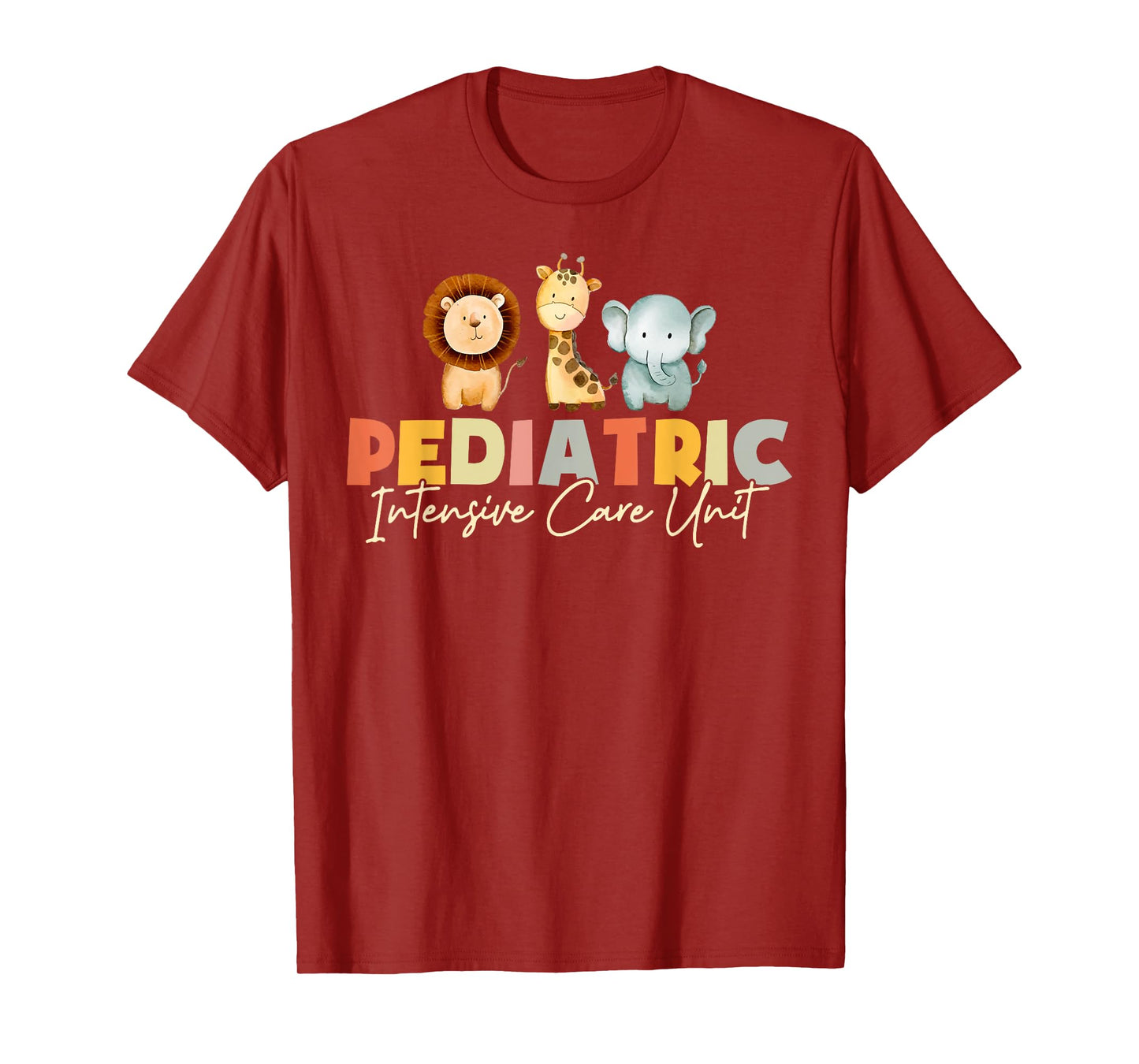 Pediatric Intensive Care Unit Nurse Cute Animals PICU Nurse T-Shirt