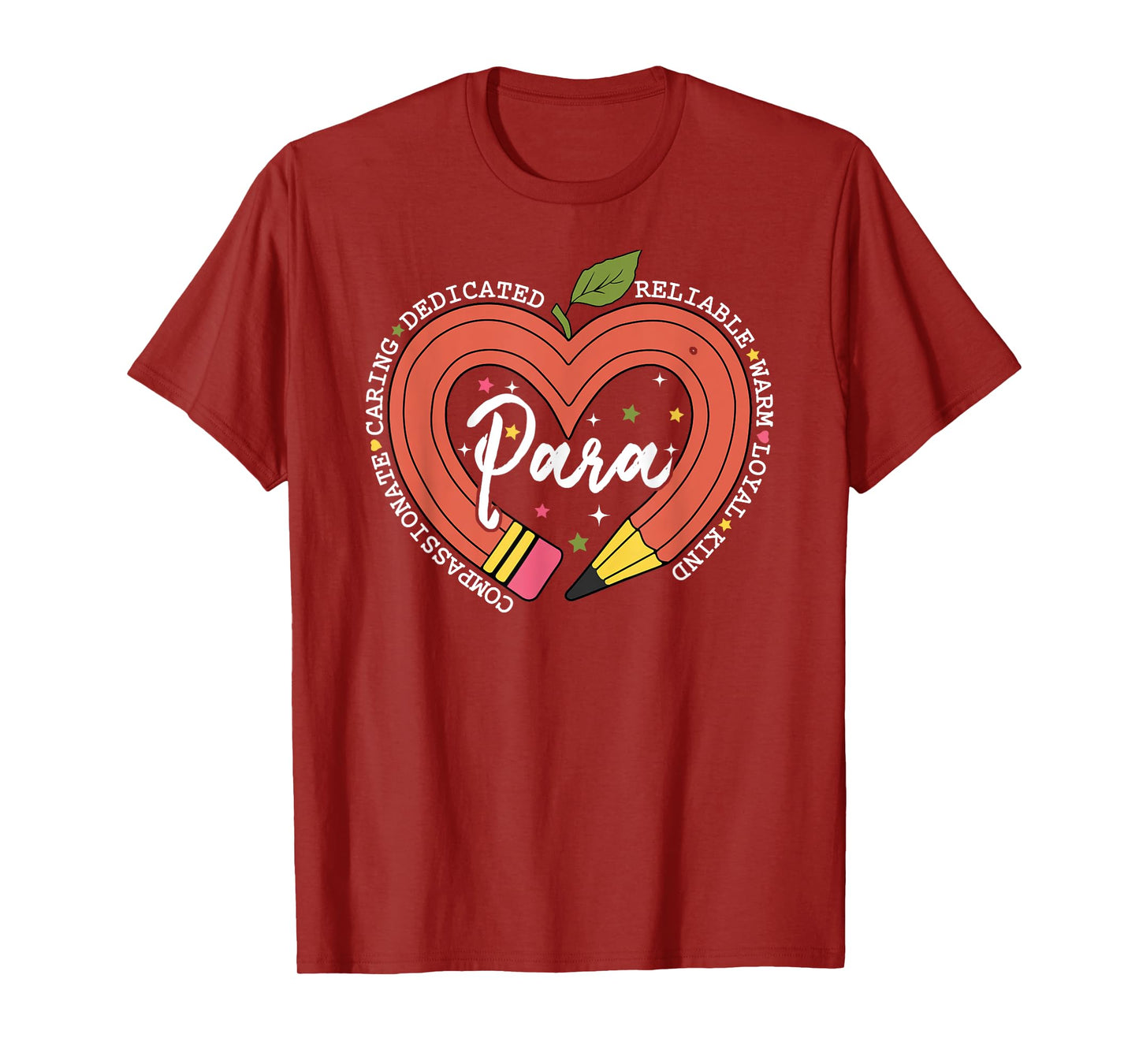 Para Heart SPED Teacher Paraprofessional Paraeducator Gifts T-Shirt for Men Women Girls Kids