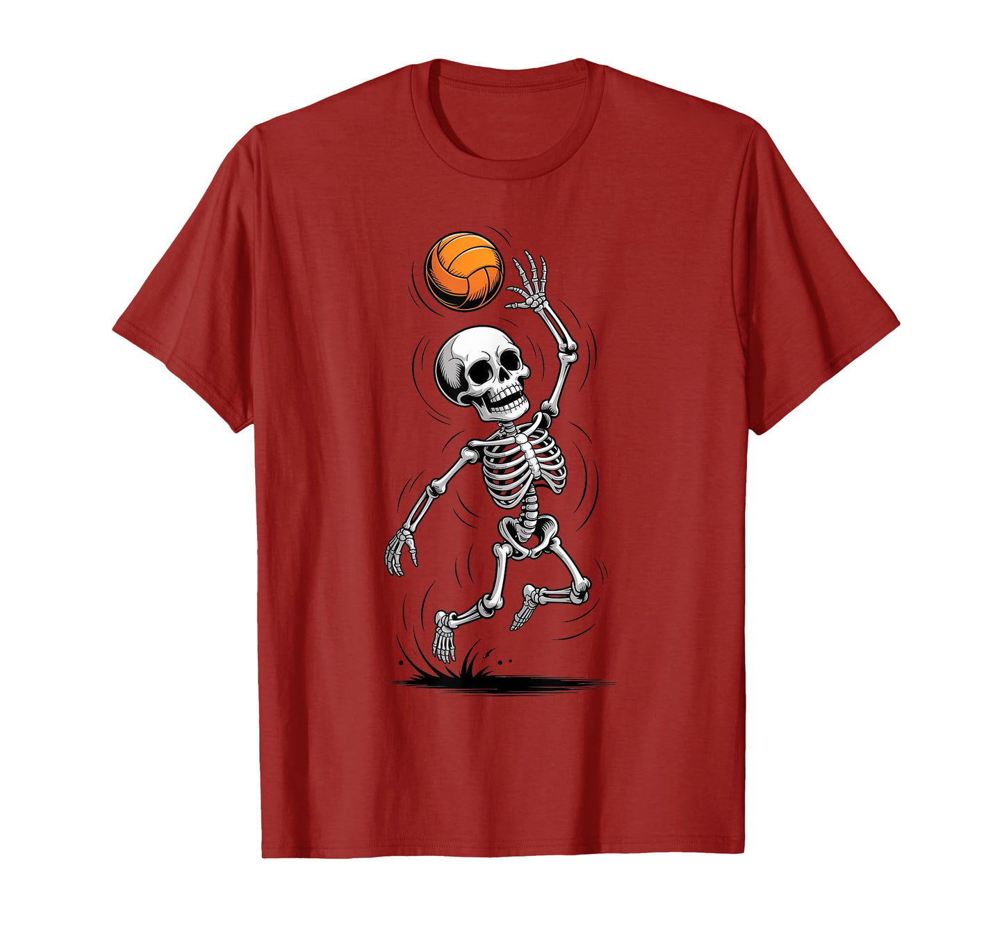 Skeleton Volleyball Halloween Costume Funny Toddler Kids T-Shirt