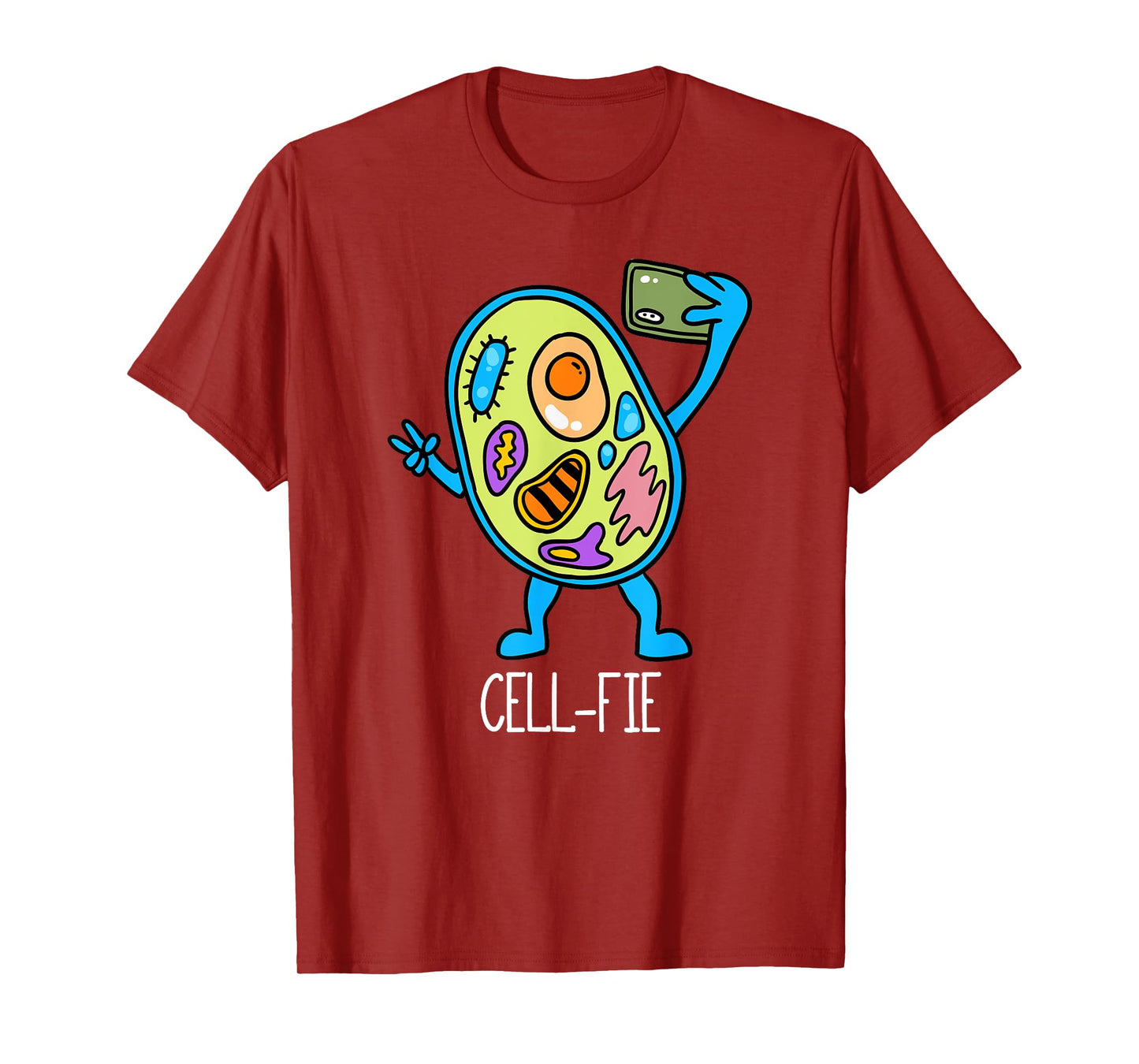 Cell Fie Funny Cellfie Selfie Biology Science Teacher T-Shirt for Men Women Girls Kids