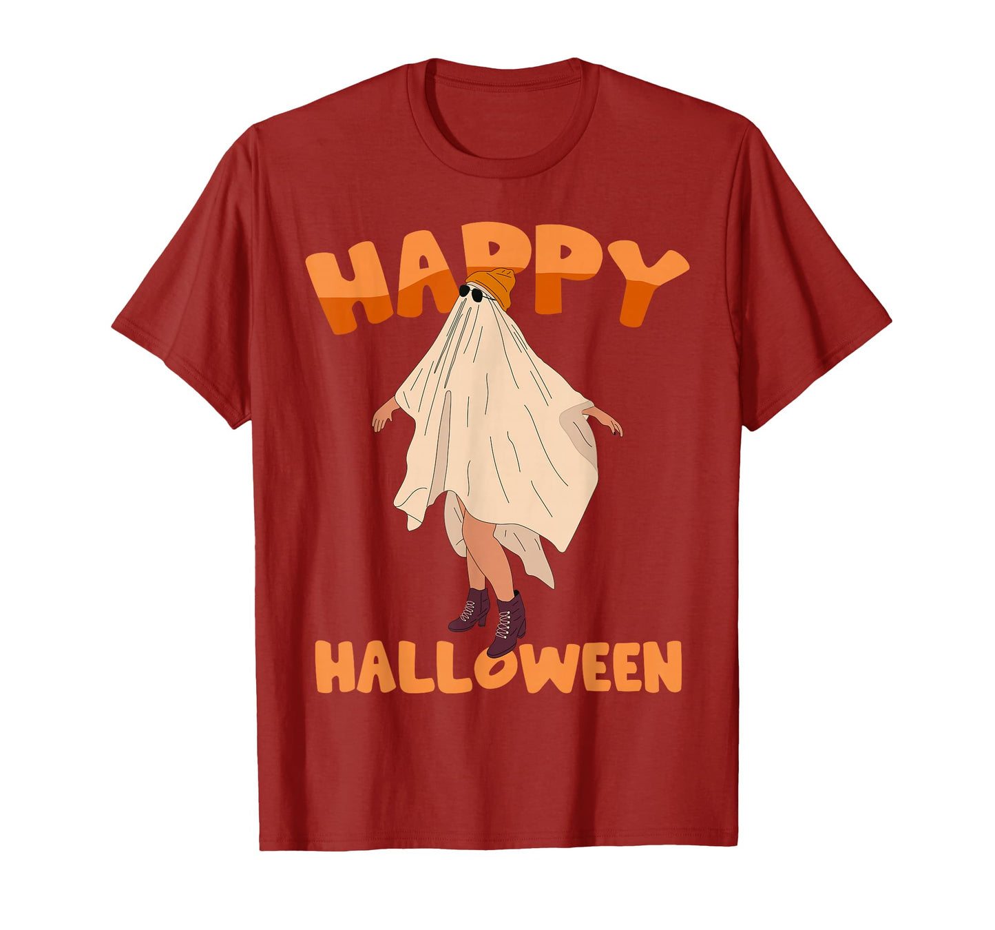 Funny Happy Halloween Boo Ghost Matching Family Couples 2025 T-Shirt