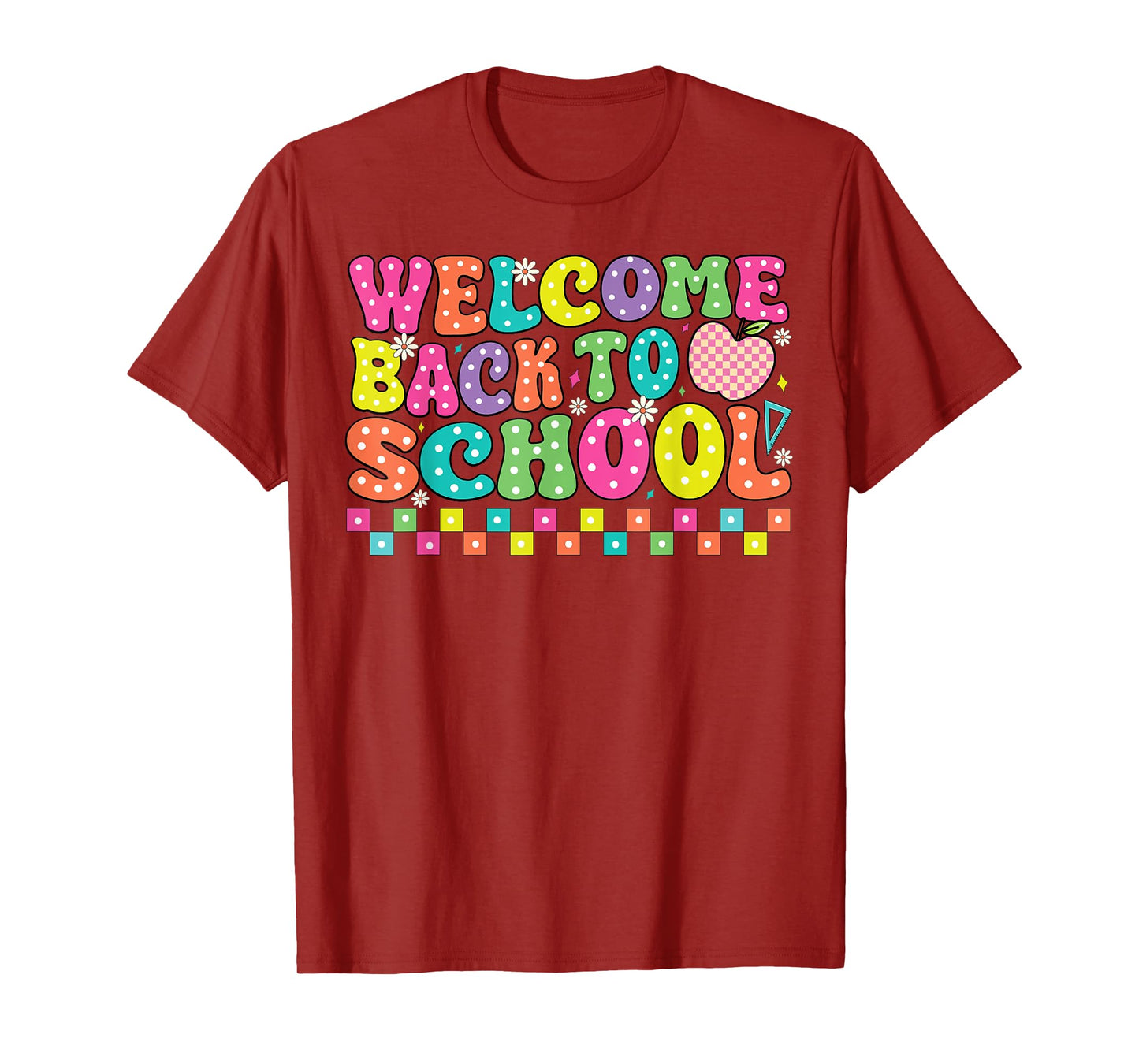 Welcome Back To School First Day of School Teachers Groovy T-Shirt