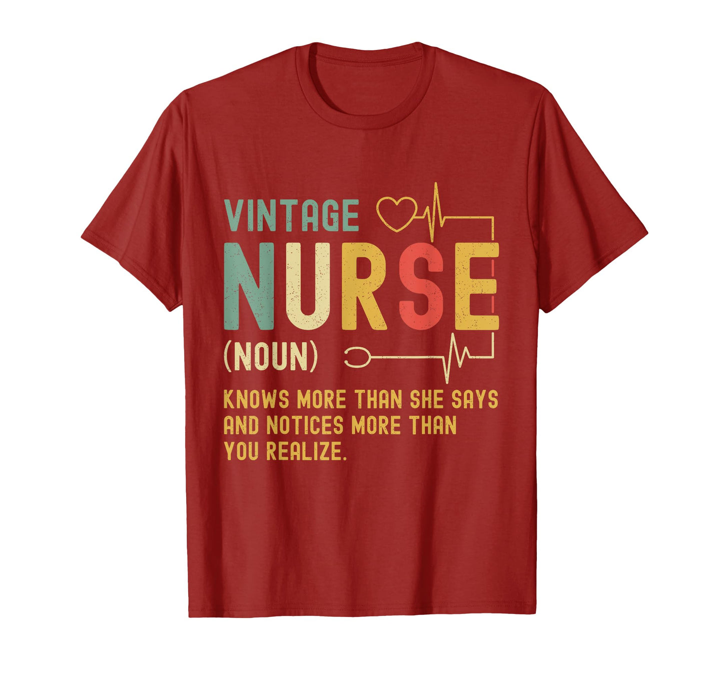 Vintage Nurse Definition Funny Registered Nursing Women T-Shirt