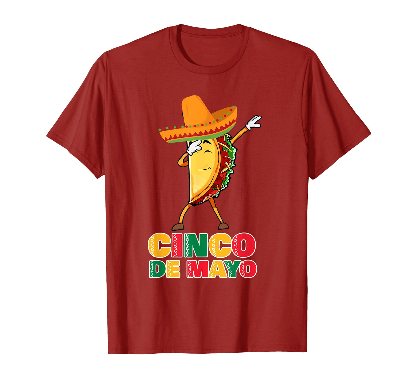 Funny Dabbing Taco Sombrero Kids Party Fiesta Cinco de Mayo T-Shirt
