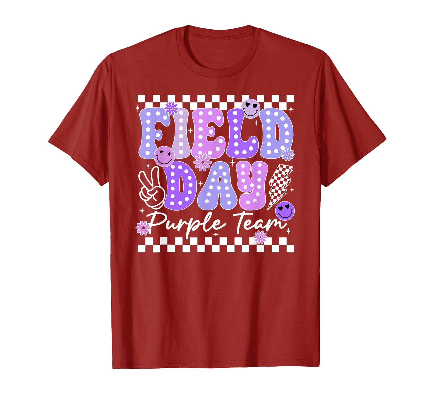 Field Day Purple Team Outdoor Field Day Games Kids Teacher T-Shirt