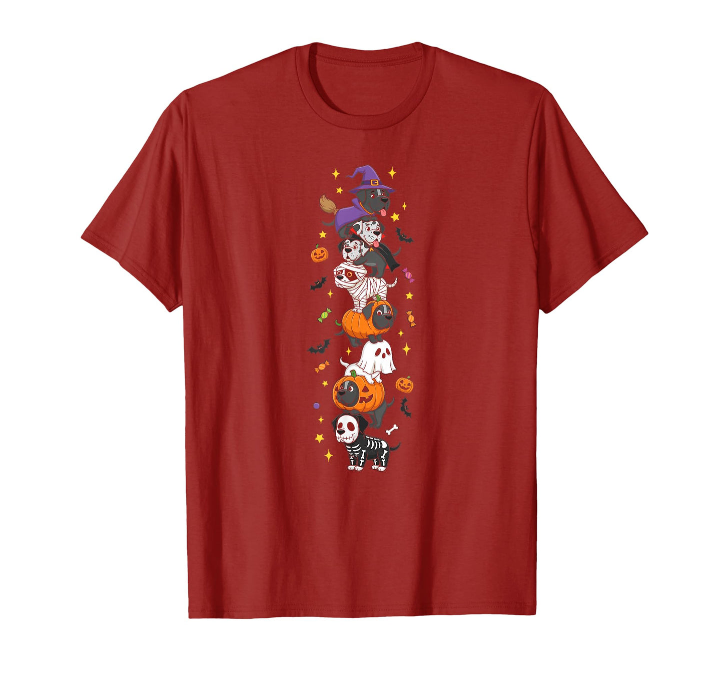 Great Dane Witch Vampire Ghost Halloween Kids Mens Womens T-Shirt
