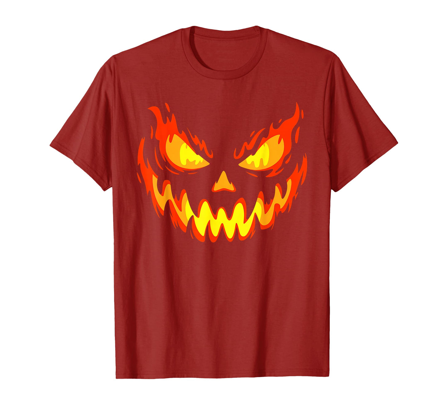 Jack O Lantern Pumpkin Face Halloween Costume Men Boys Kids T-Shirt