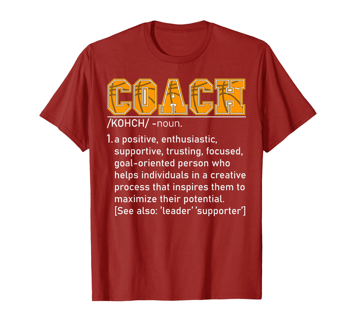 Coach Definition Tshirt Basketball Coach Tee For Men Women T-Shirt