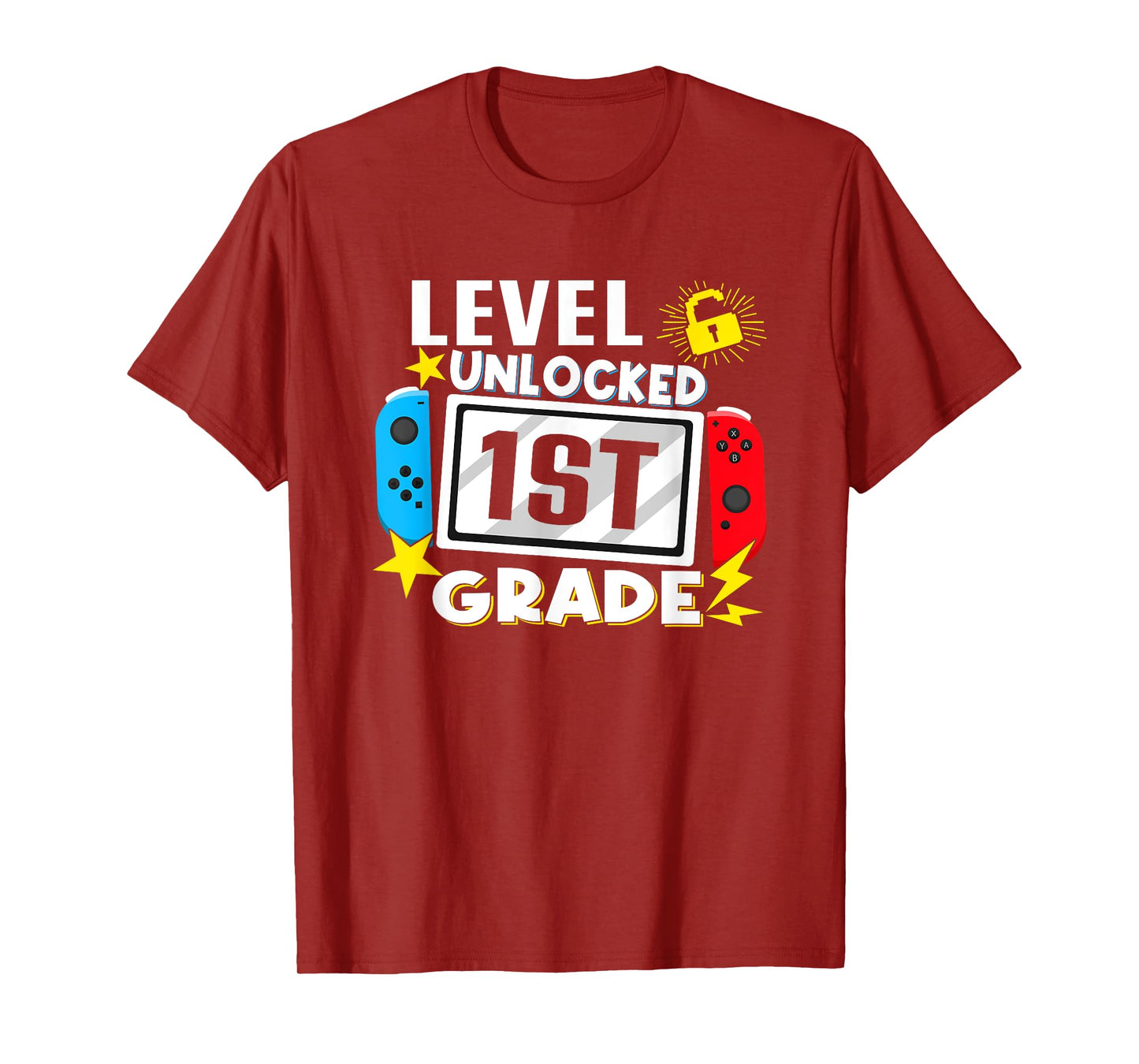 First Day Of 1st Grade Level Unlocked Game Back To School T-Shirt