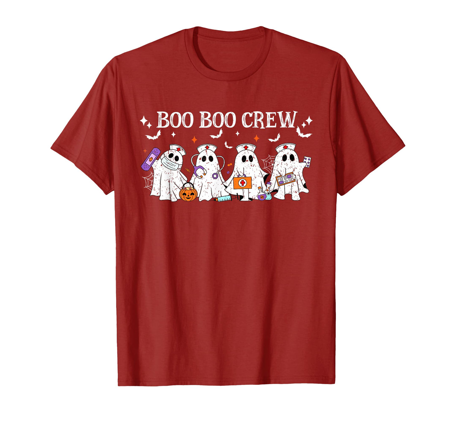 Groovy Boo Boo Crew Nurse Women Funny Ghost Nurse Halloween T-Shirt