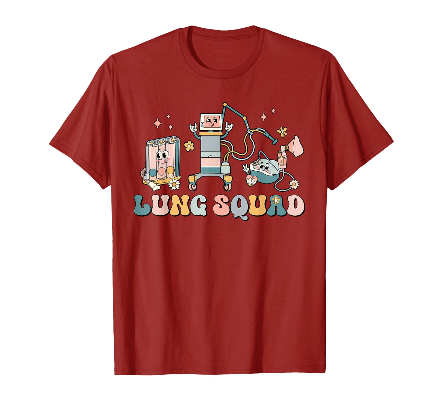 Retro Lung Squad Respiratory Therapy RT Pulmonologist T-Shirt