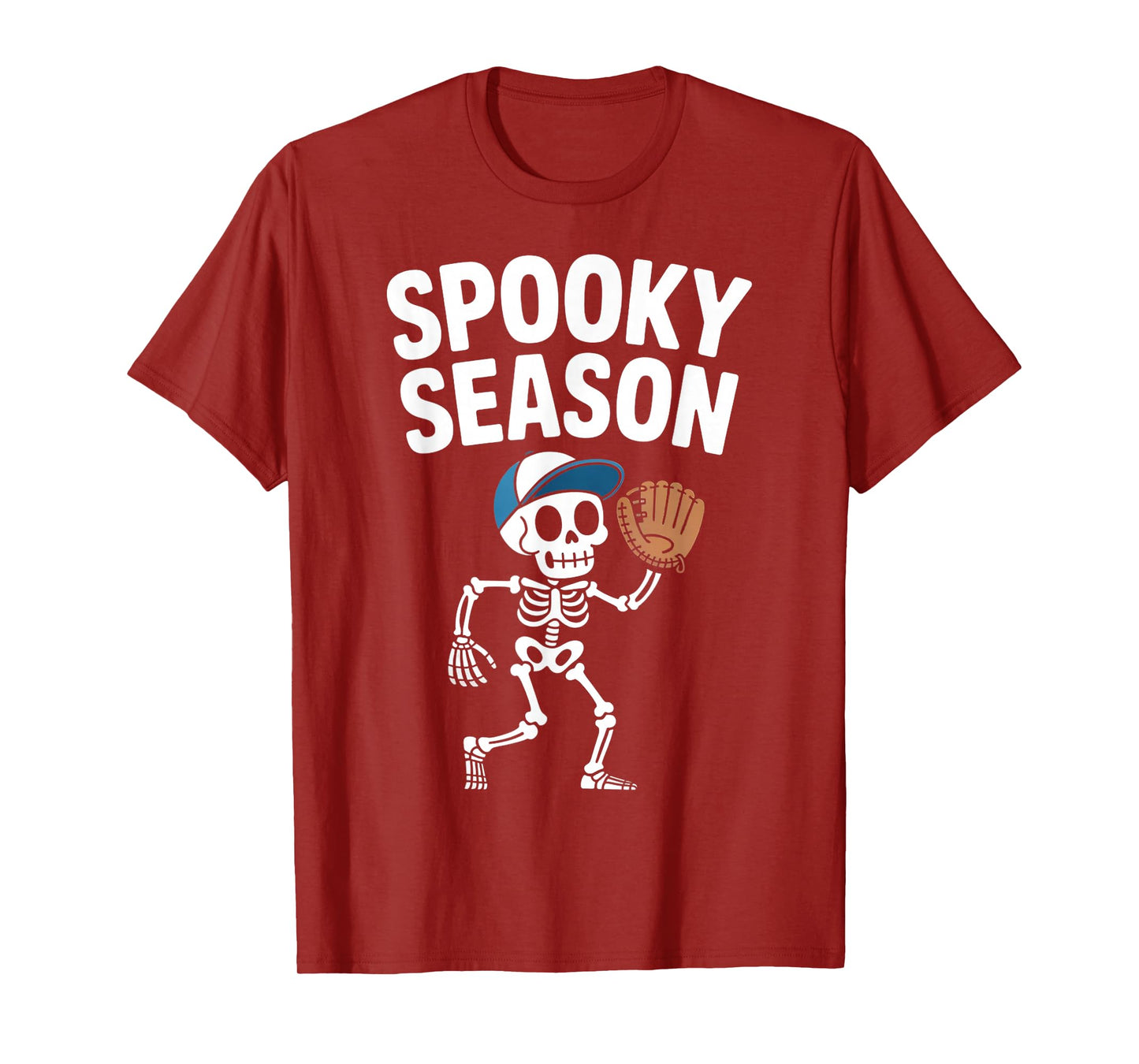 Spooky Season Skeleton Play Softball Halloween Costume T-Shirt