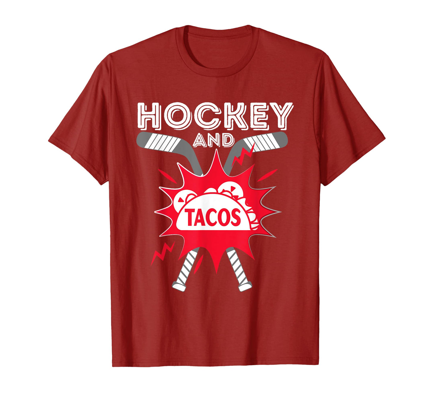 Hockey and Tacos - Funny Ice Hockey Player Gift Hockey Fan T-Shirt