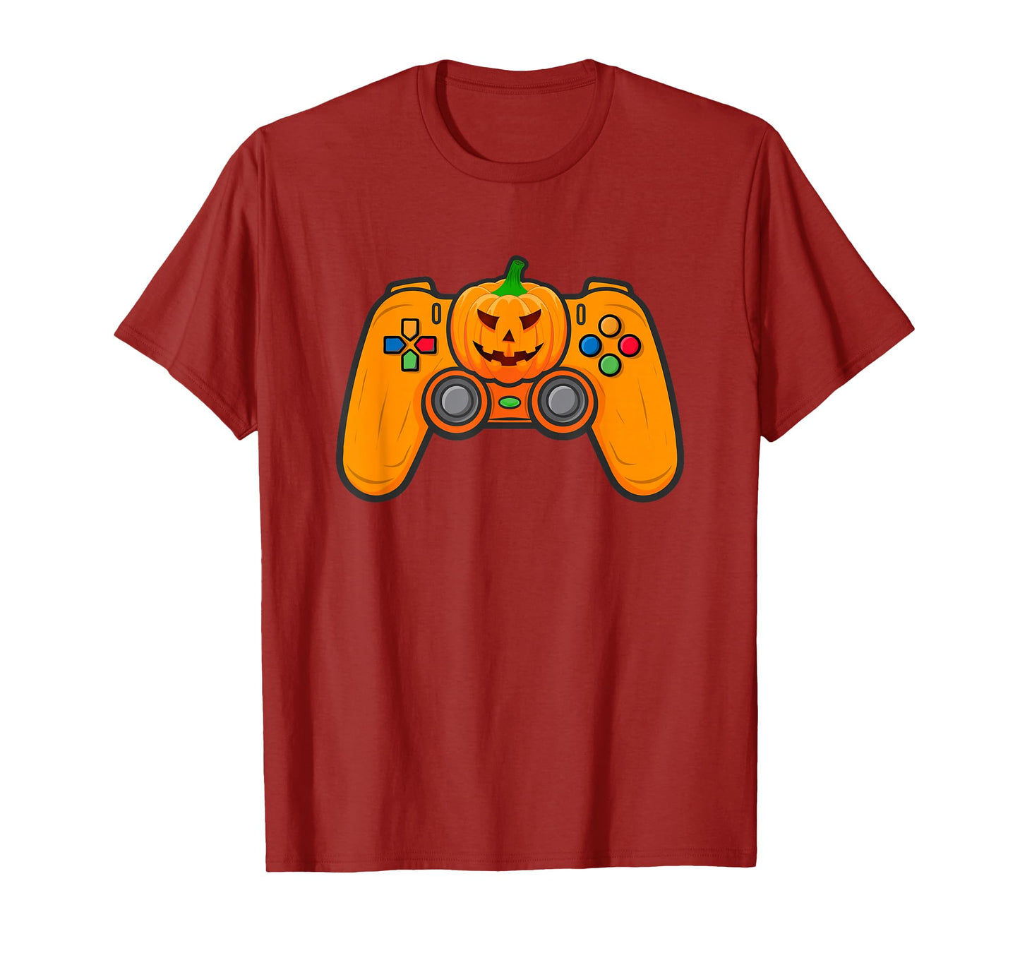 Gamer Halloween Costume Funny Pumpkin Video Game Controller T-Shirt