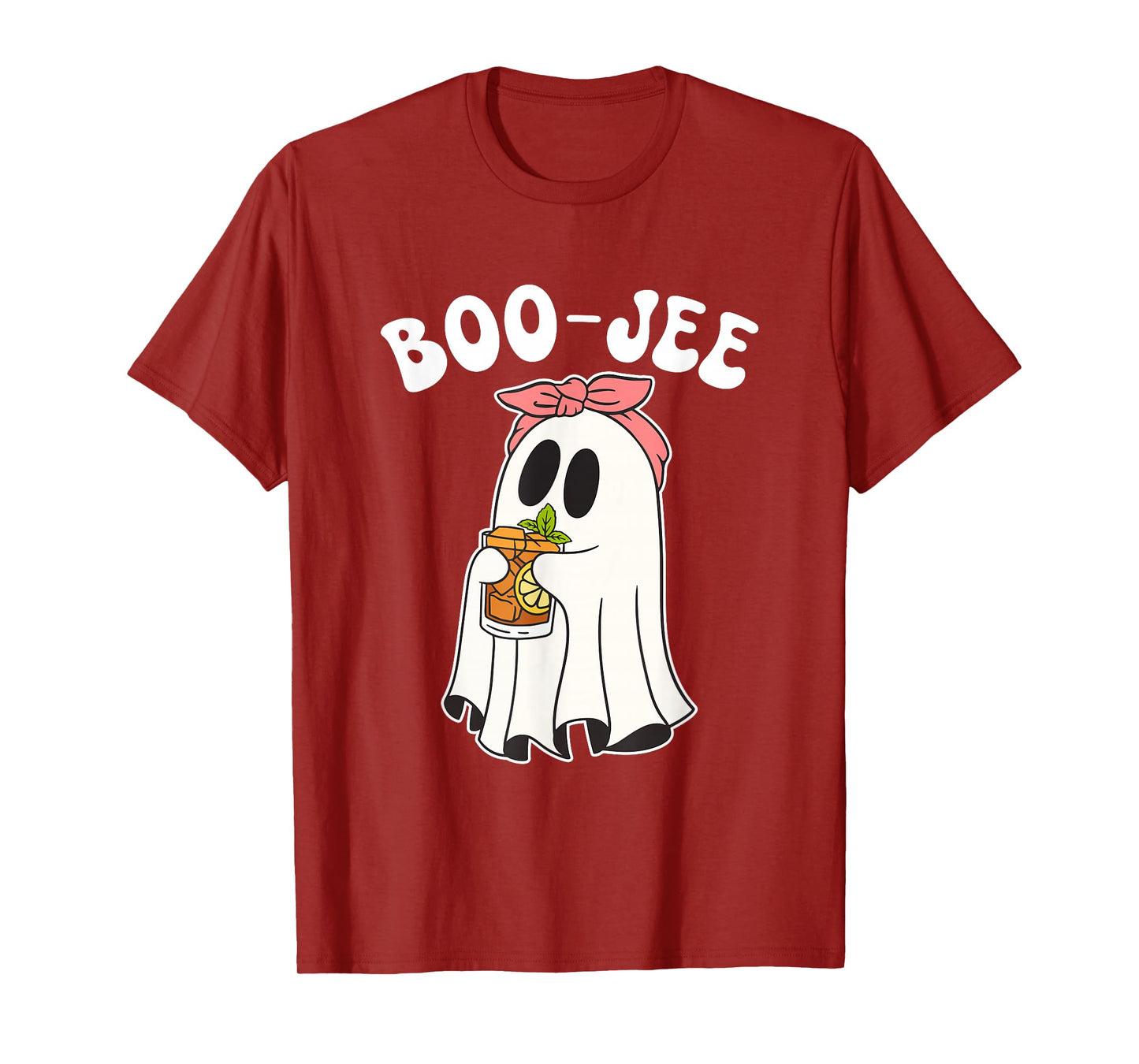 Funny Boo-JEE Ghost Halloween Pink Coquette Spooky Season T-Shirt