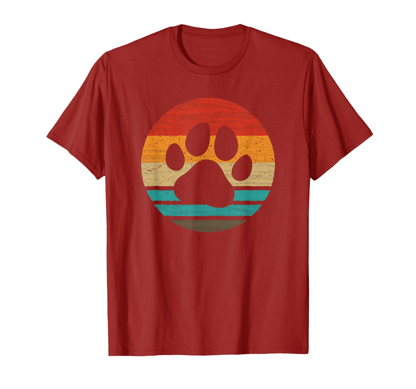 Dog Paw Retro Style Vintage T-Shirt