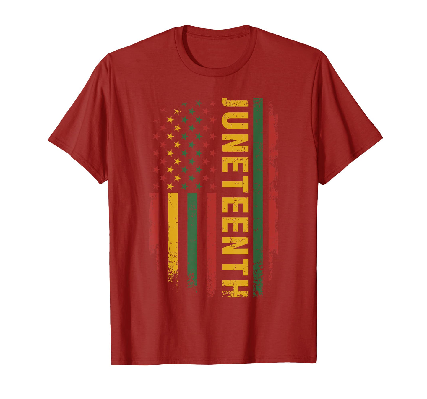 American flag pan african colors for celebrating Juneteenth T-Shirt
