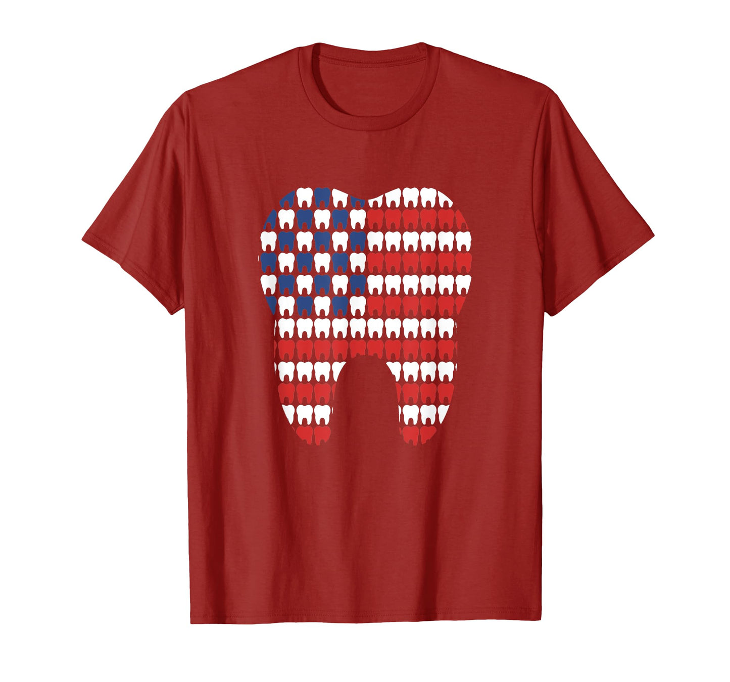 Patriotic Dentist American Flag Tooth 4th Of July Men Women T-Shirt