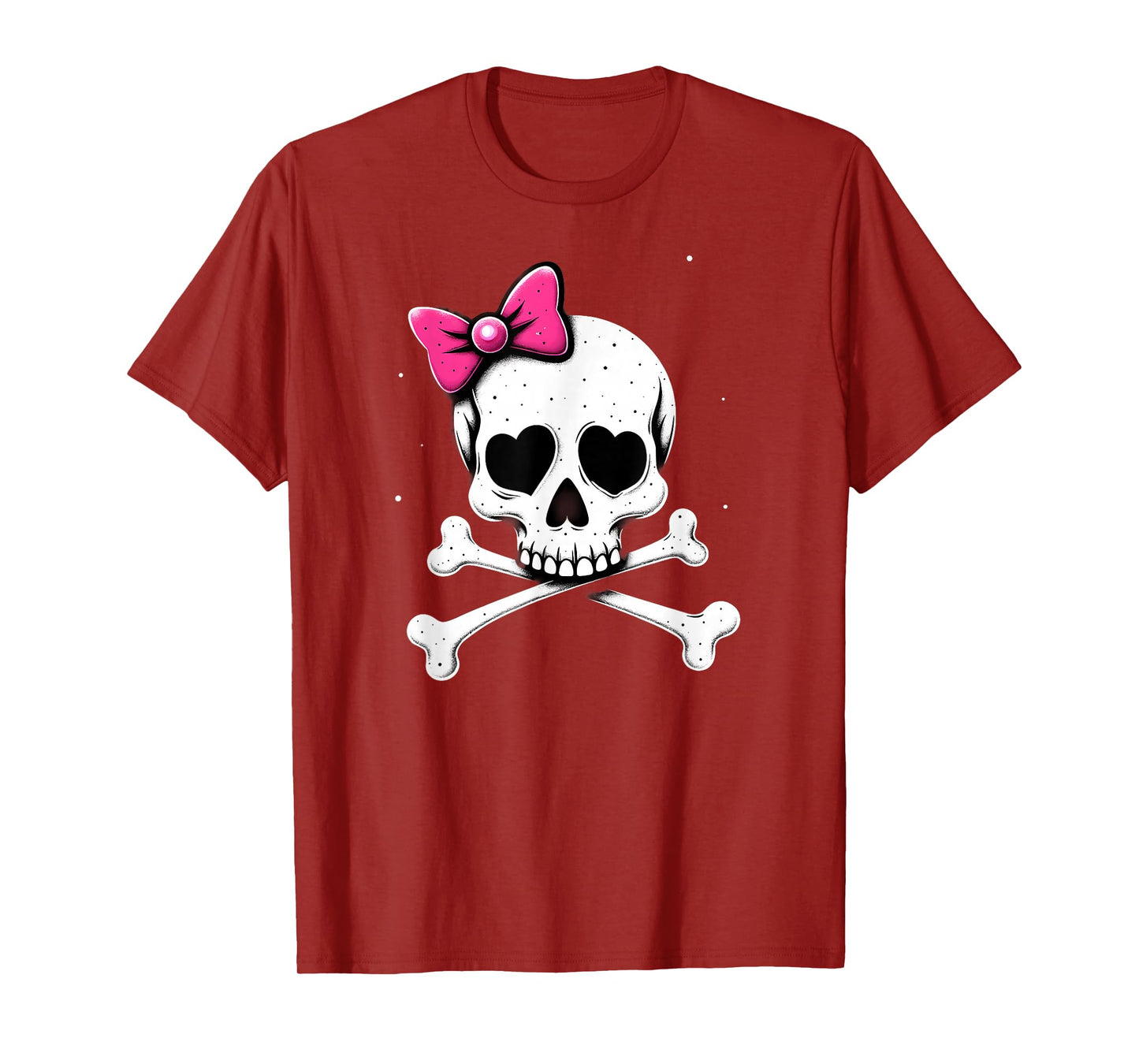Gothic Skull with Bow Headband Halloween T-Shirt