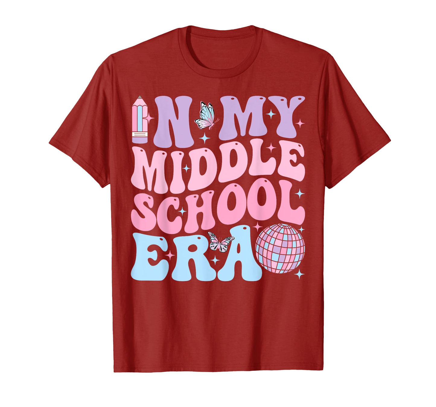 Groovy In My Middle School Era Back To School Teacher Men Women Kids T-Shirt