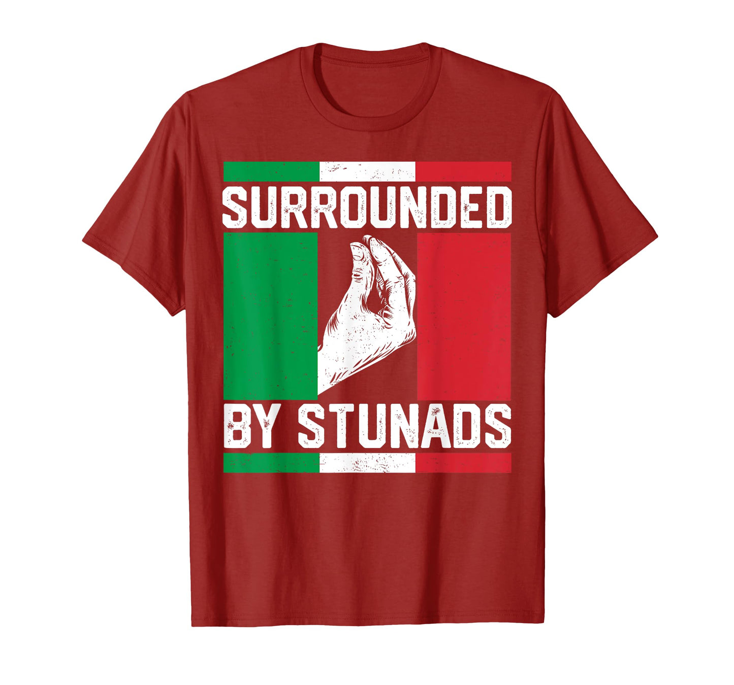 Funny Italian Gift For Men Women Cool Surrounded By Stunads T-Shirt