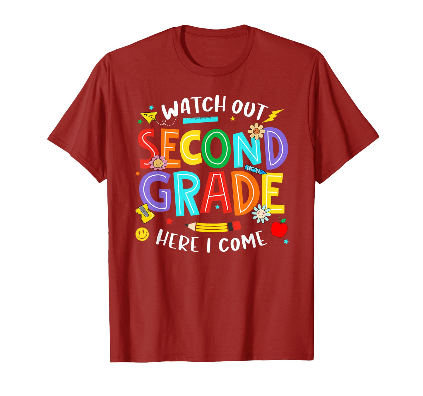 Watch Out Second Grade Here I Come 2nd Grade Back To School T-Shirt