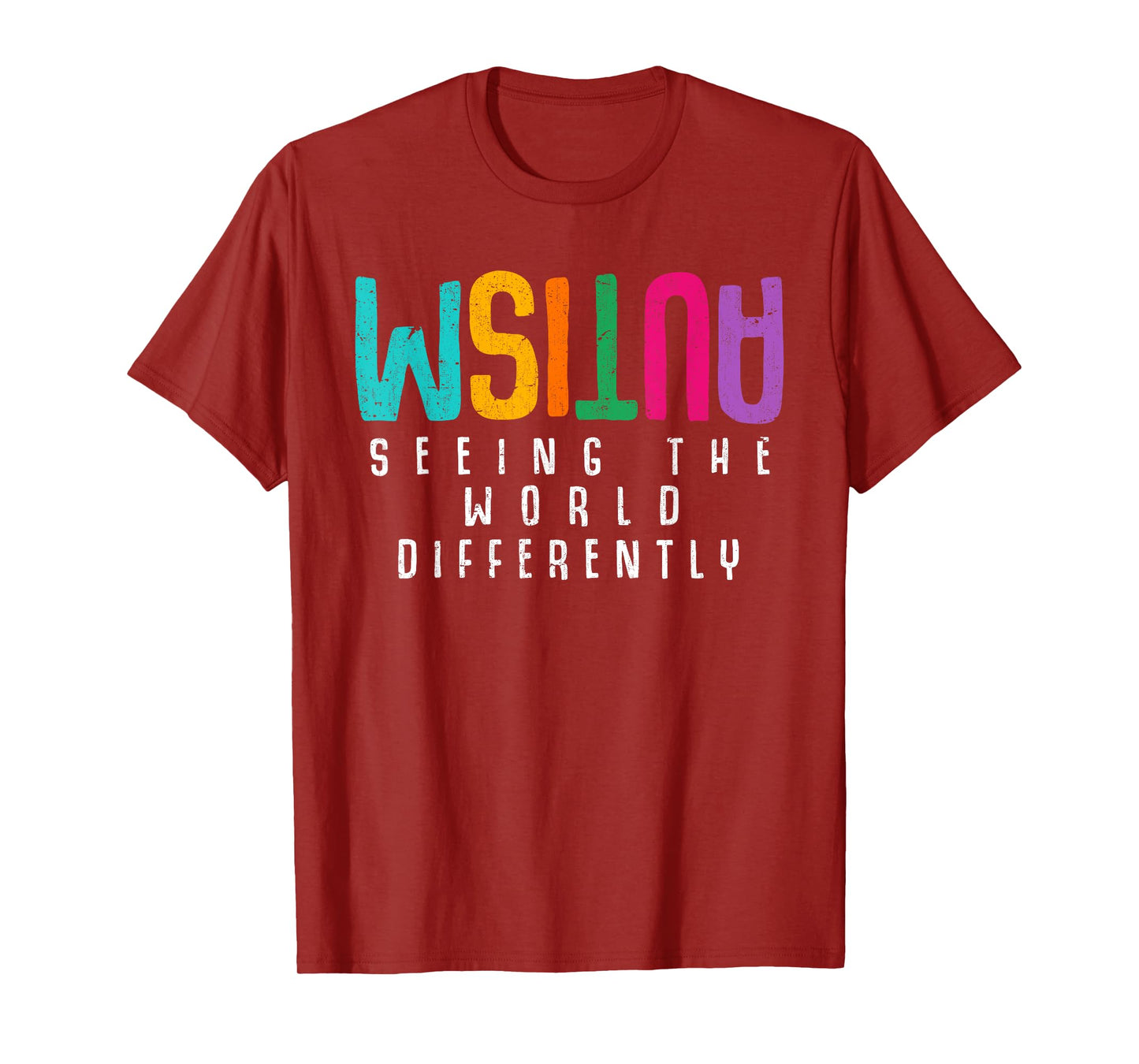 Autism Seeing The World Differently Support Autism Awareness T-Shirt