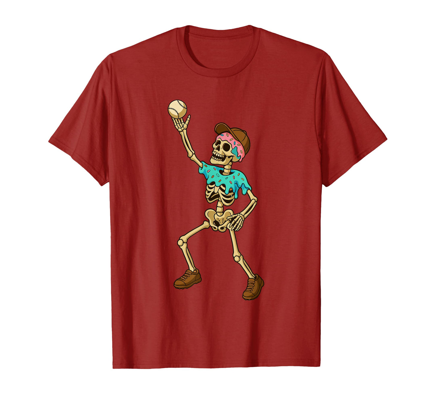 Baseball Lifestyle 101 Apparel Youth Ice Cream Drip Skeleton T-Shirt