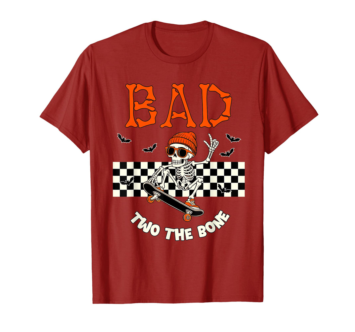 Skeleton 2nd Birthday Bad Two The Bone Party Decorations Boy T-Shirt