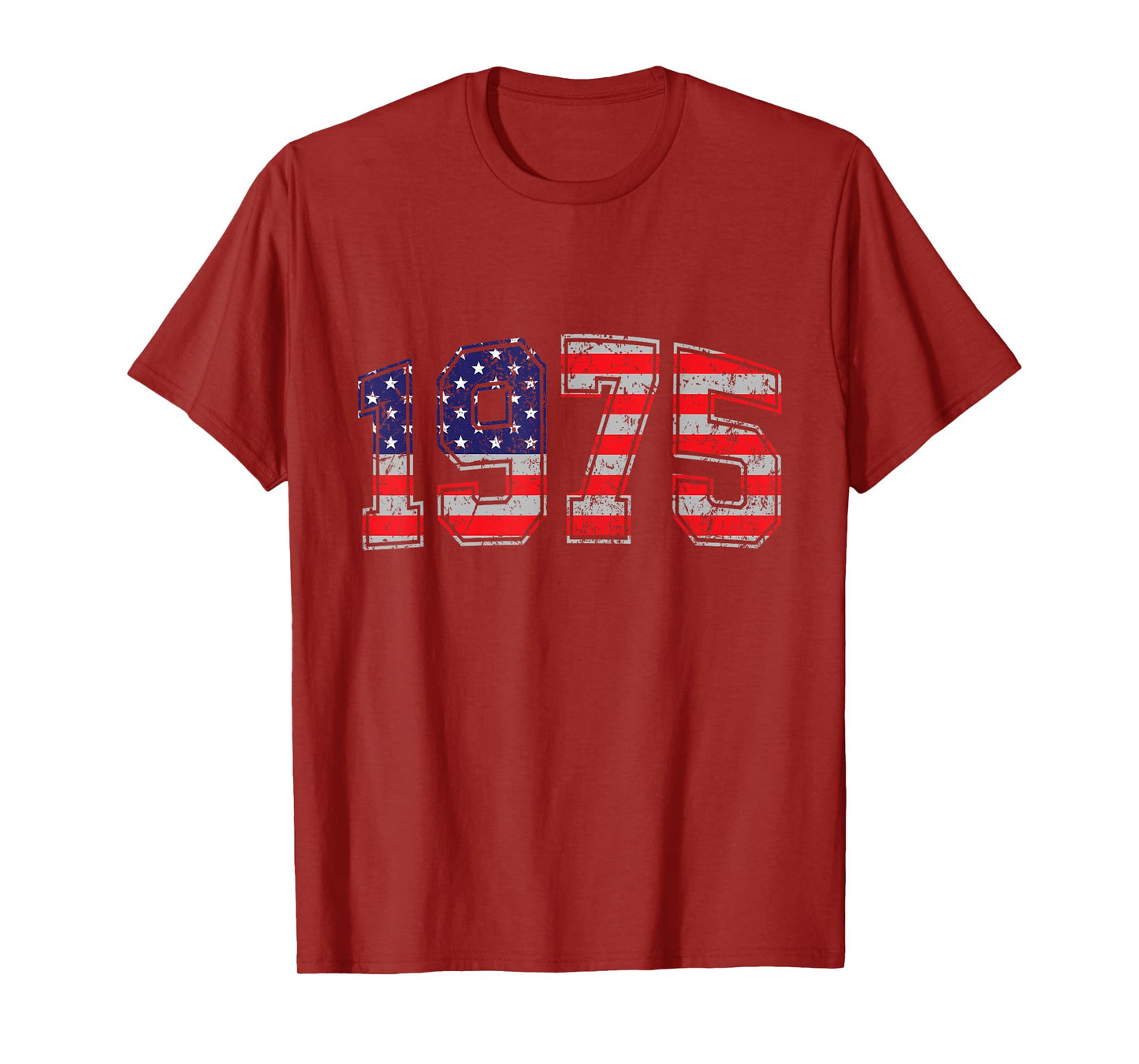 Vintage 1975 49 Years Old American Flag 4th Of July Retro T-Shirt