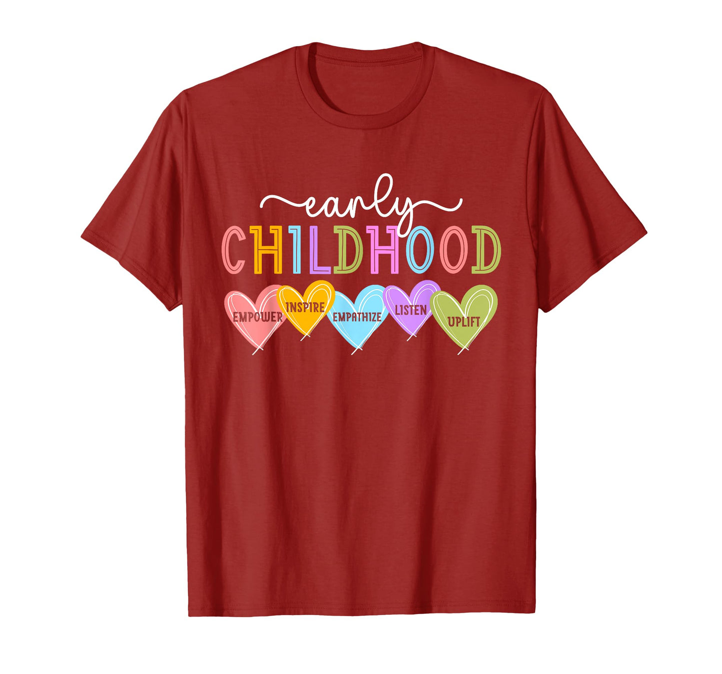 Early Childhood Education Hearts Early Childhood Educator T-Shirt