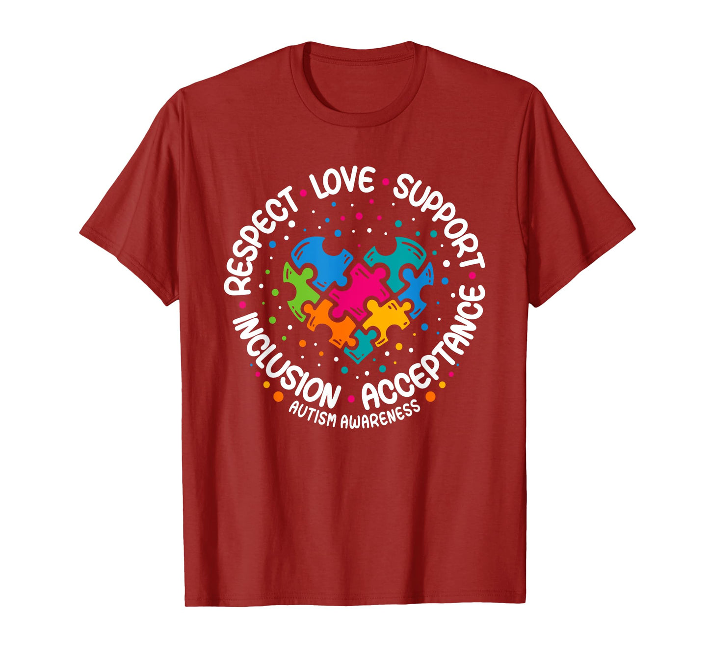 Autism Awareness Respect Love Support Blue Autism T-Shirt