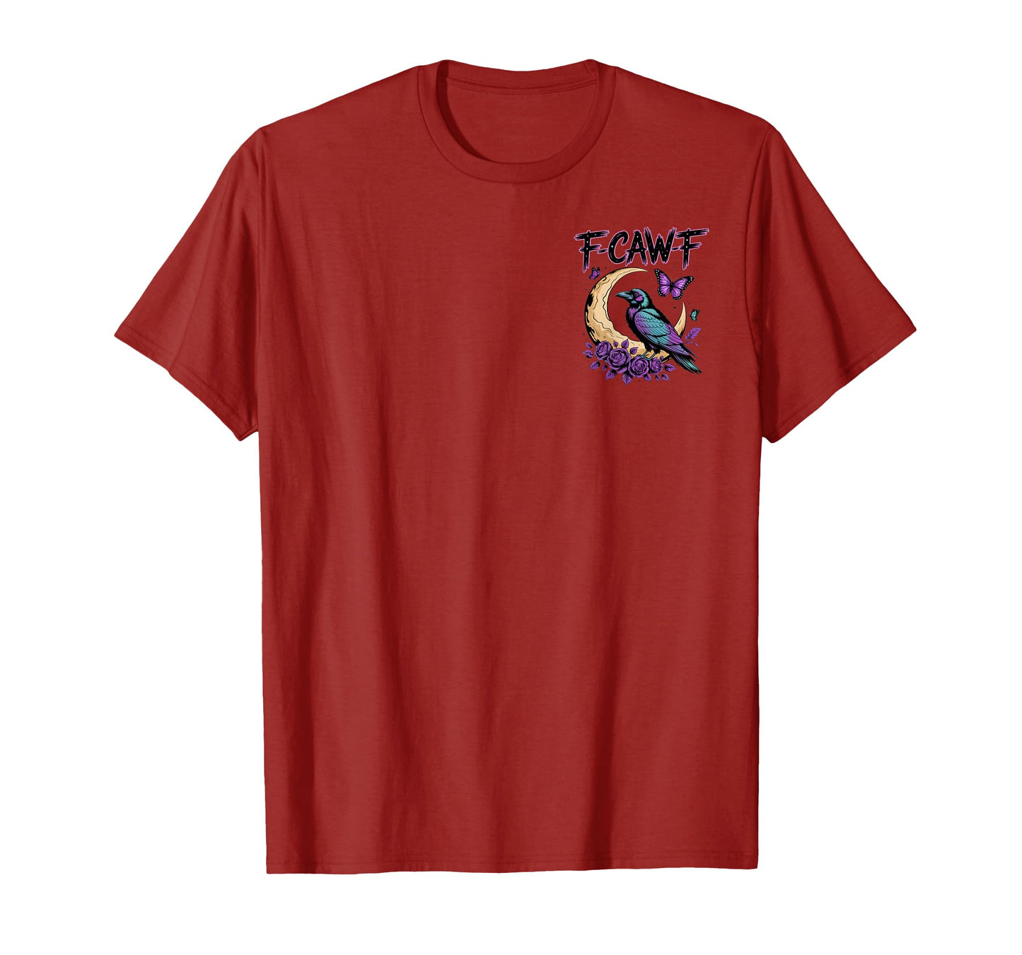 F-CAW-F Raven Enthusiast Halloween Sarcastic Vibe Apparel T-Shirt
