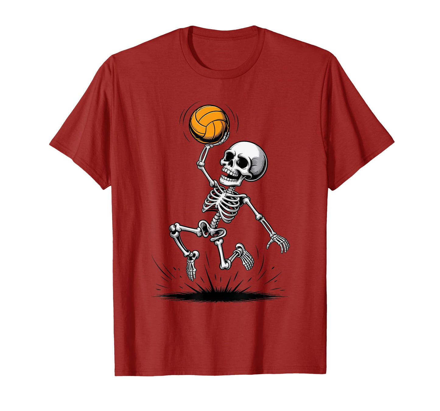 Skeleton Volleyball Player Funny Halloween Costume Kids Boys T-Shirt