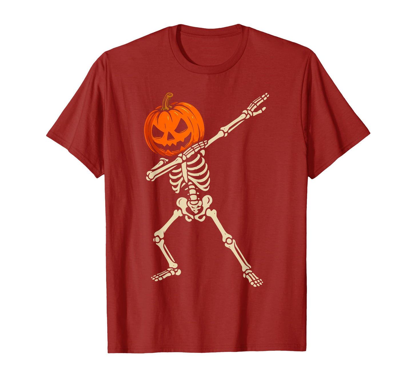Funny Skeleton Dab Halloween Pumpkin Costume Design T-Shirt