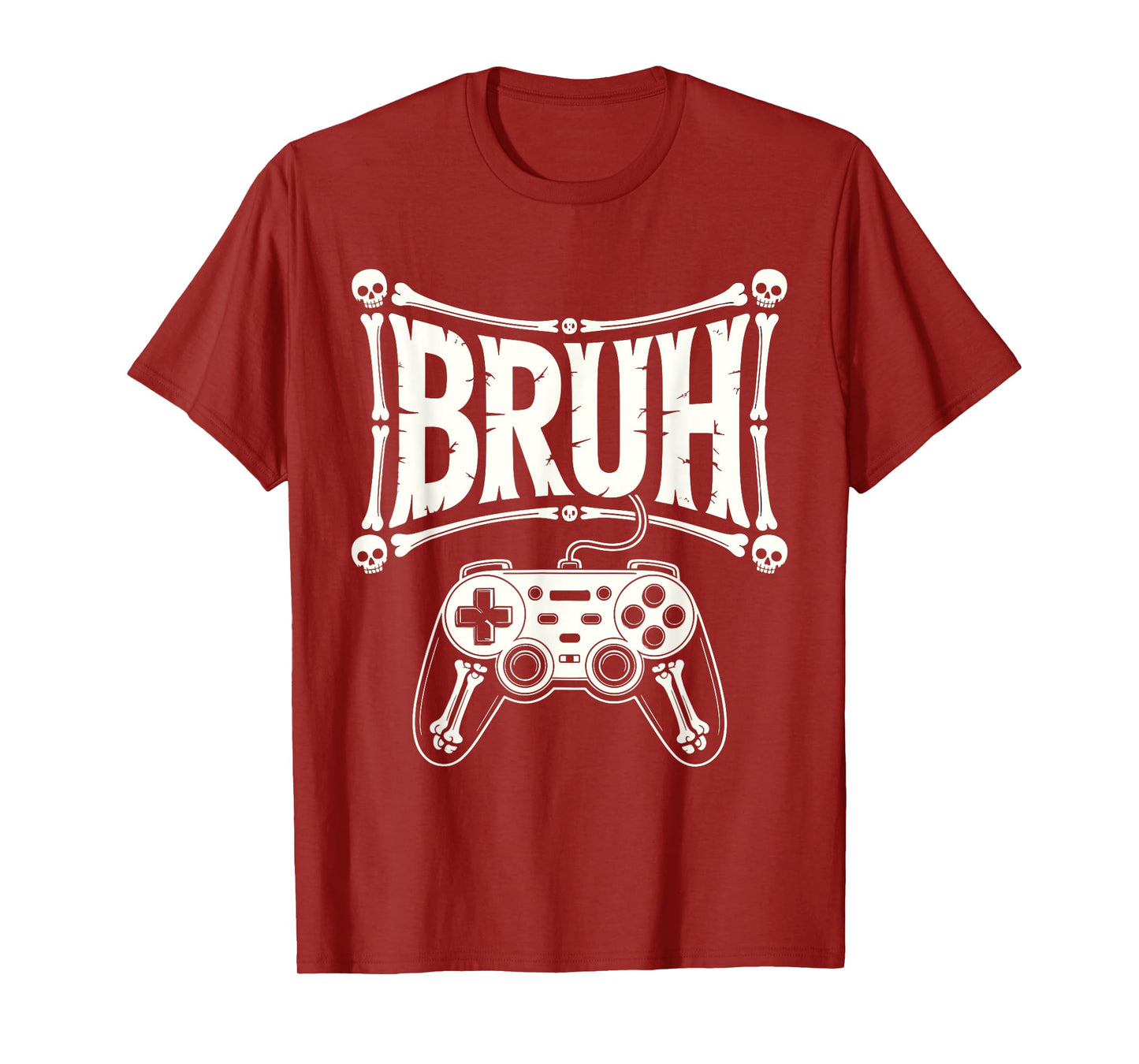 Halloween Skeleton Gamer Bruh for Boys Kids Teens Gaming T-Shirt