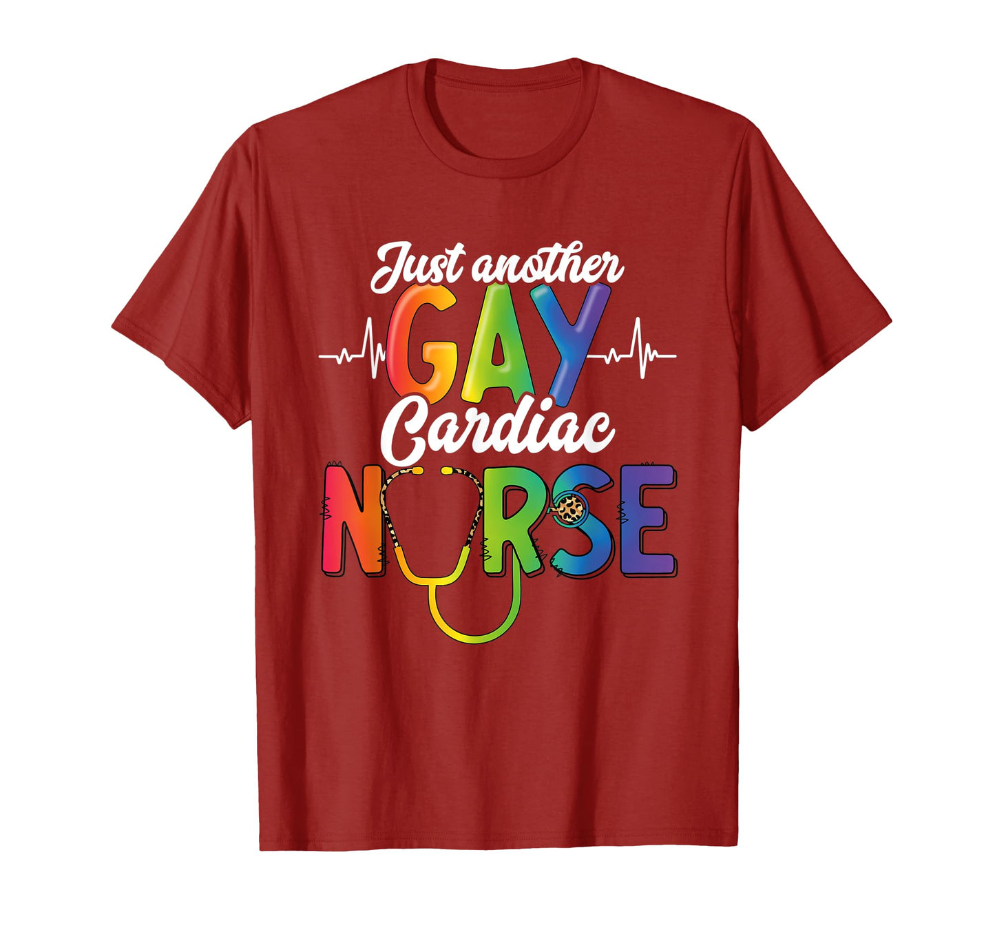 Gay Pride Month Medical Support Personnel Gay Cardiac Nurse T-Shirt