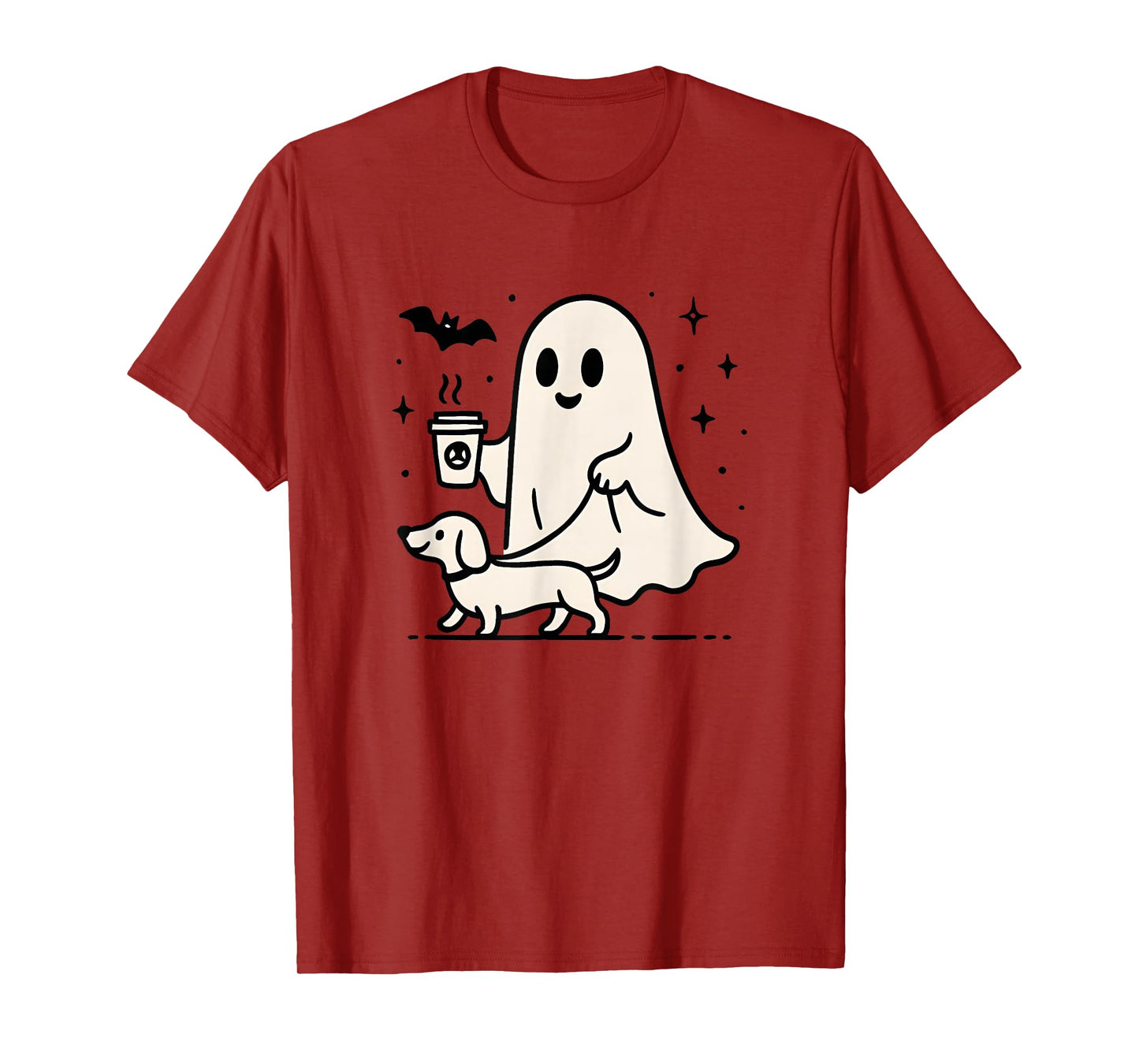 Funny Dachshund Ghost Halloween Spooky Season Weenie Dog T-Shirt
