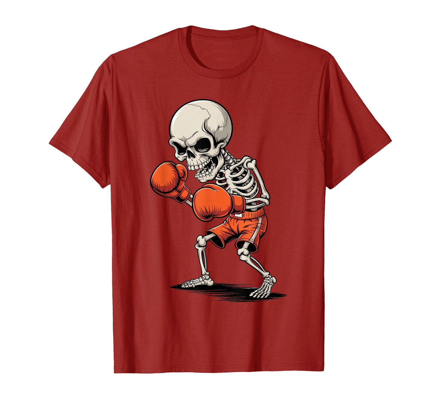 Halloween Kids Skeleton Boxing Trick or Treat Spooky Season T-Shirt