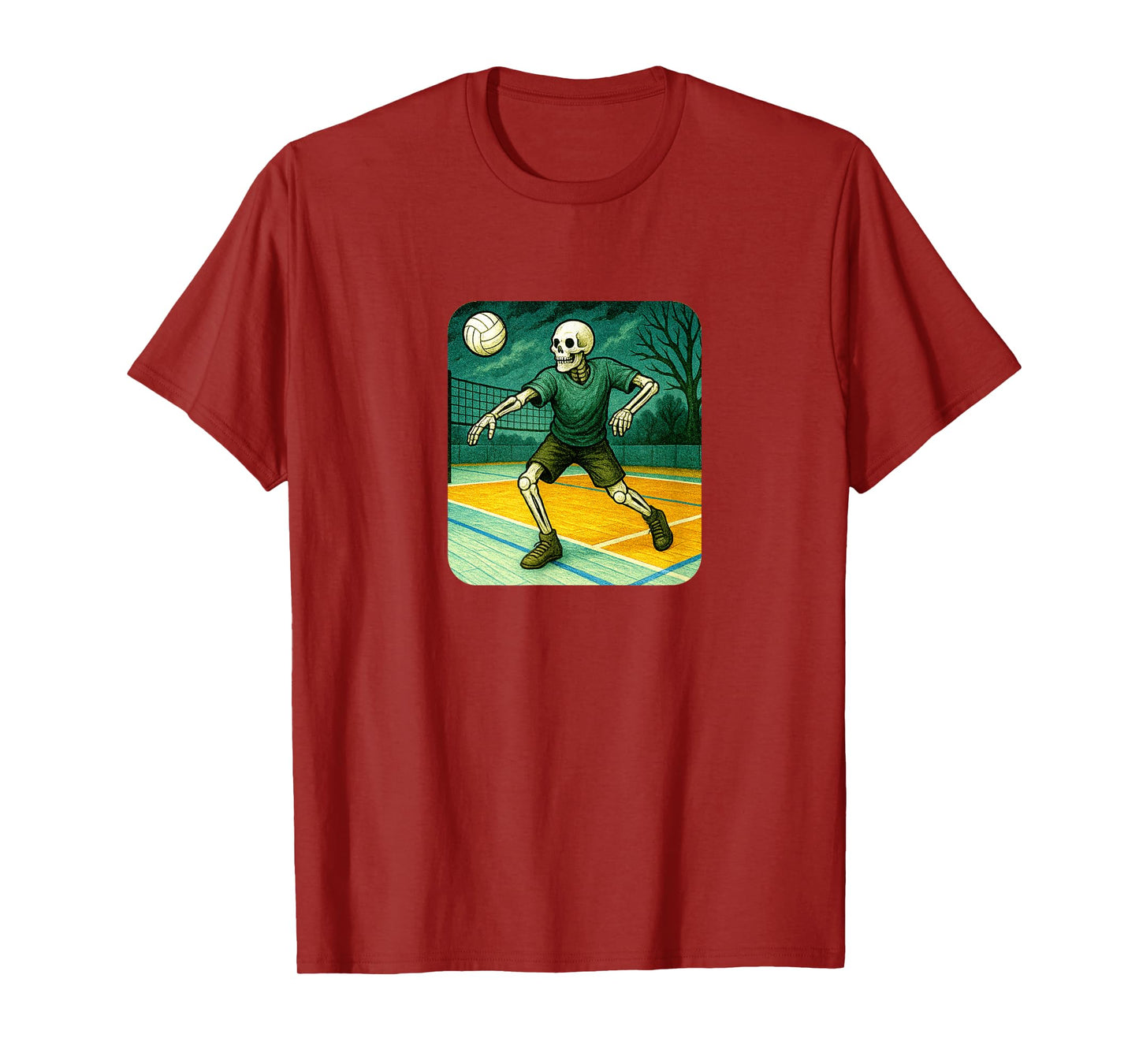 Skeleton Volleyball Player T-Shirt