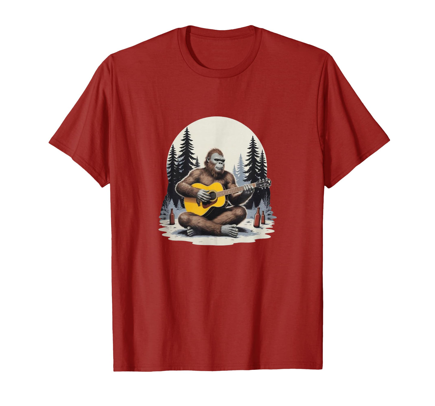 Bigfoot Jam Session - Funny Guitar & Beer Tee T-Shirt