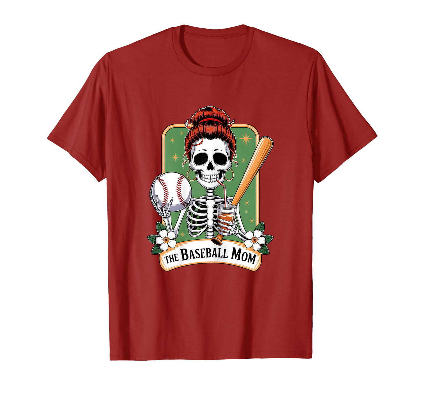 The Baseball Mom Tarot Card Skeleton Game Day Proud Moms T-Shirt