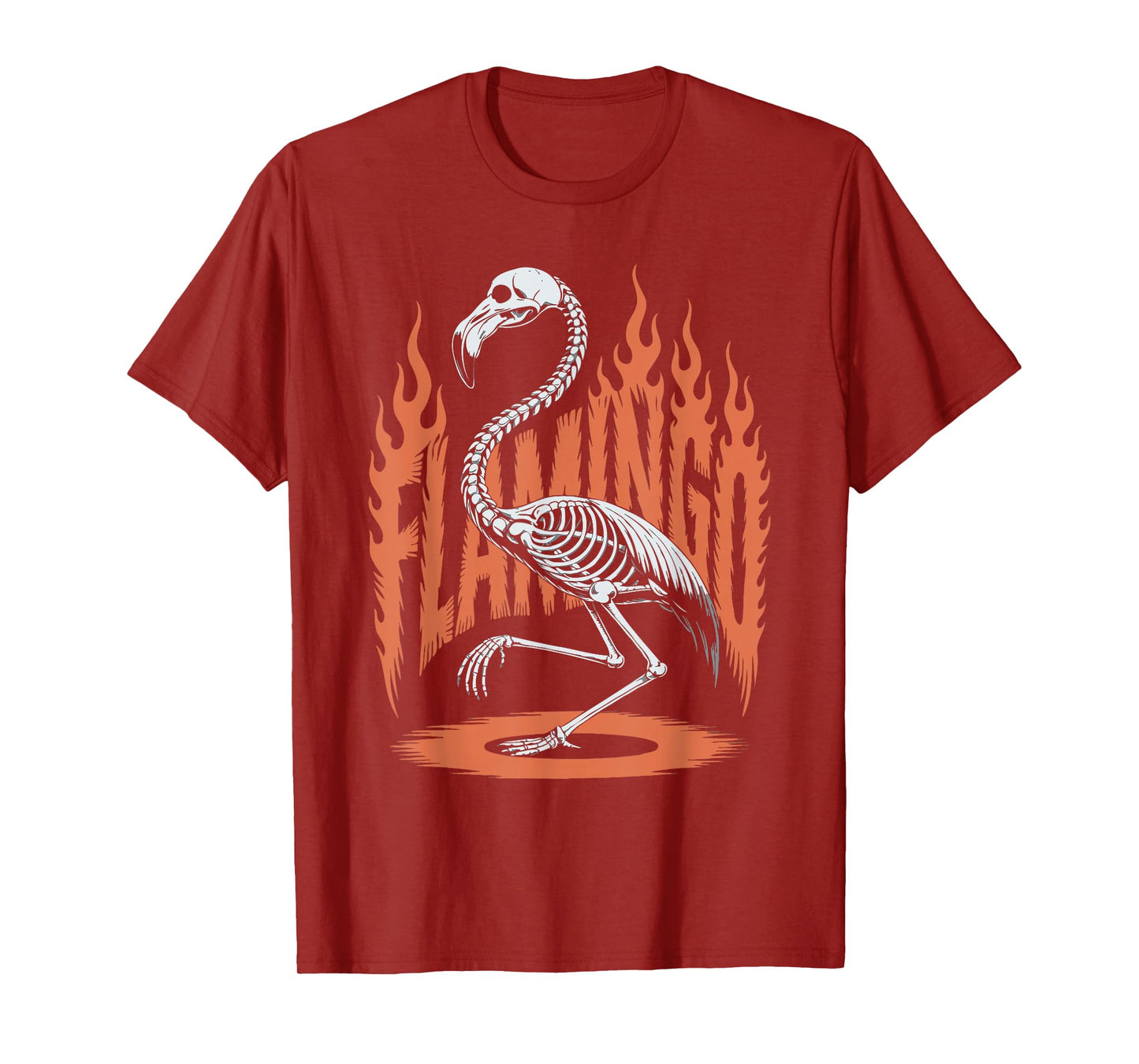 Spooky Flamingo Skeleton Halloween T-Shirt