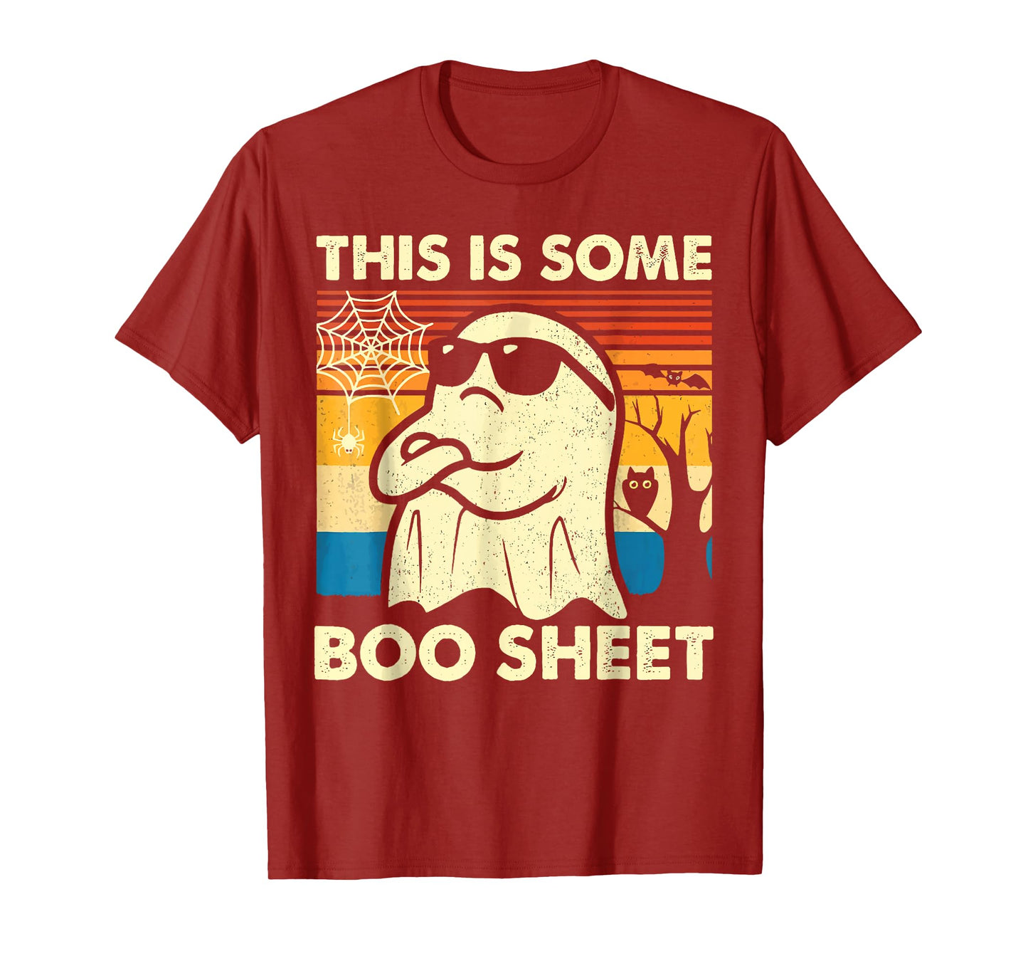 This is Some Boo Sheet Ghost Retro Funny Halloween Men Women T-Shirt
