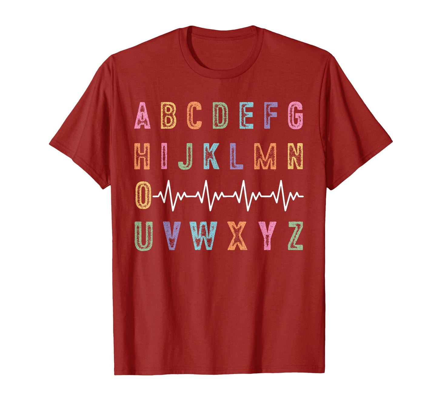 PQRST Nurse Alphabet ABC's Heartbeat EKG Tech Healthcare T-Shirt