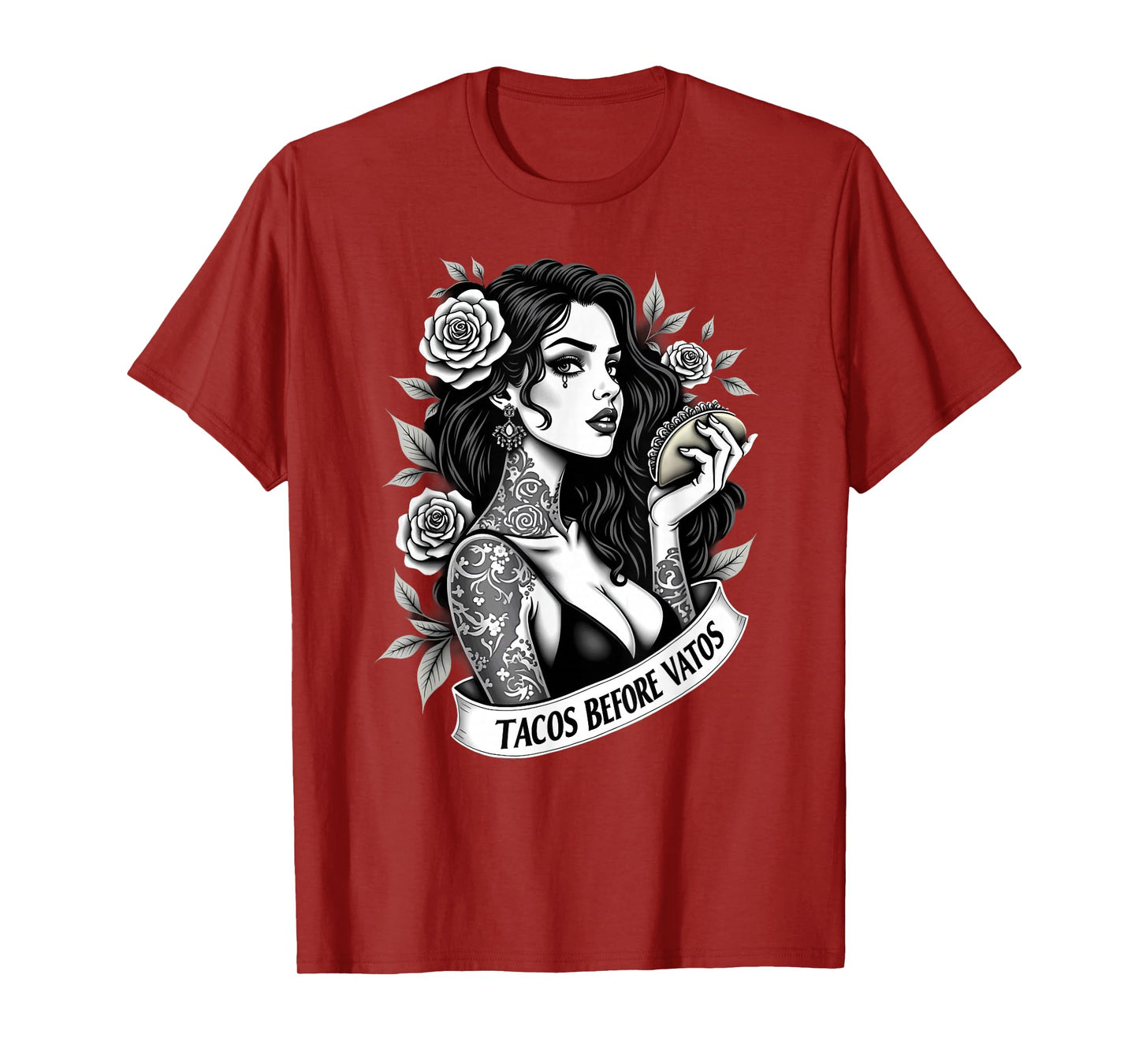 Sarcastic Spanish Mexican Tacos Before Vatos T-Shirt