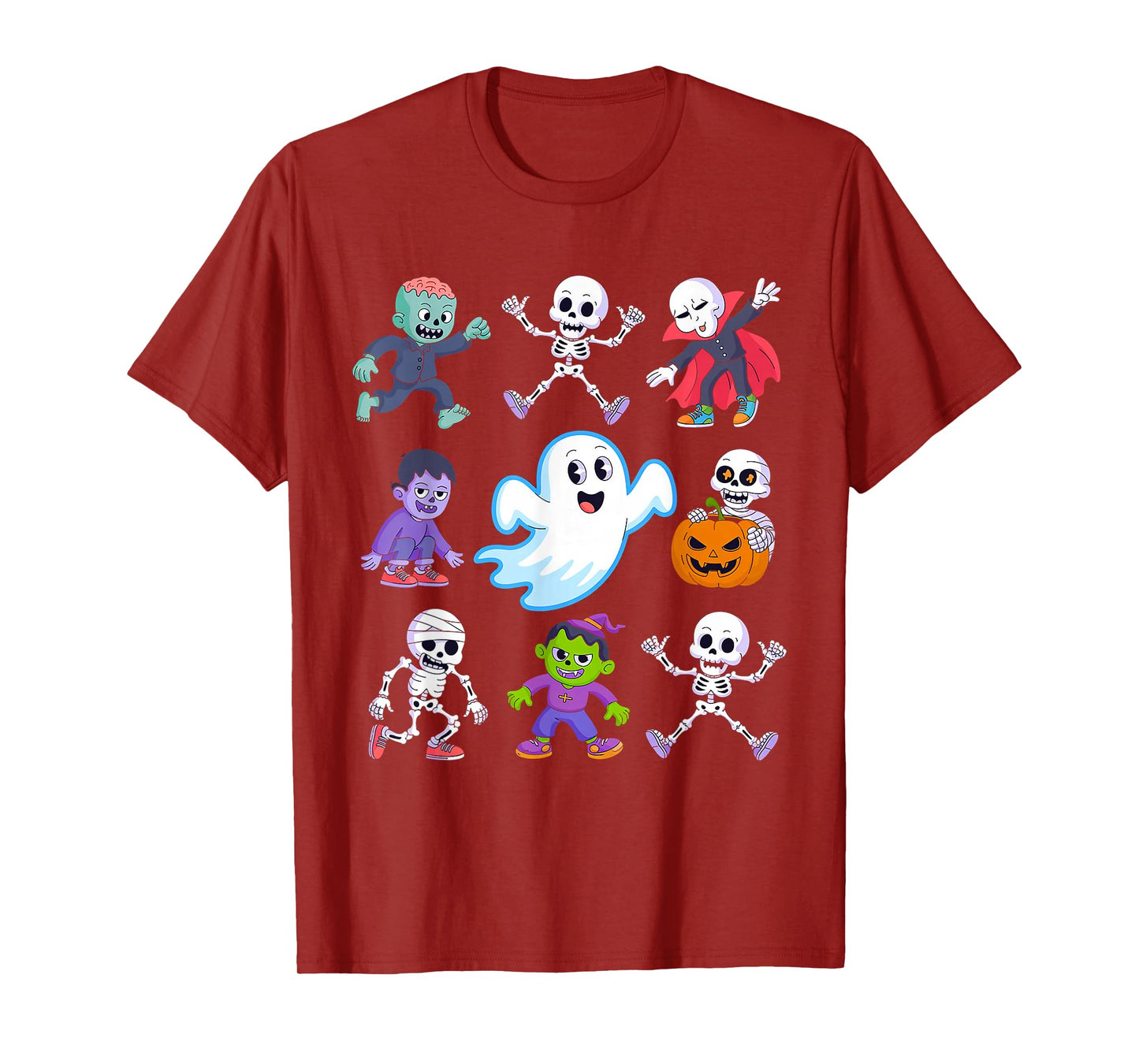 Dance Halloween Monster Squad Zombie Scary Pumpkin Mummy T-Shirt
