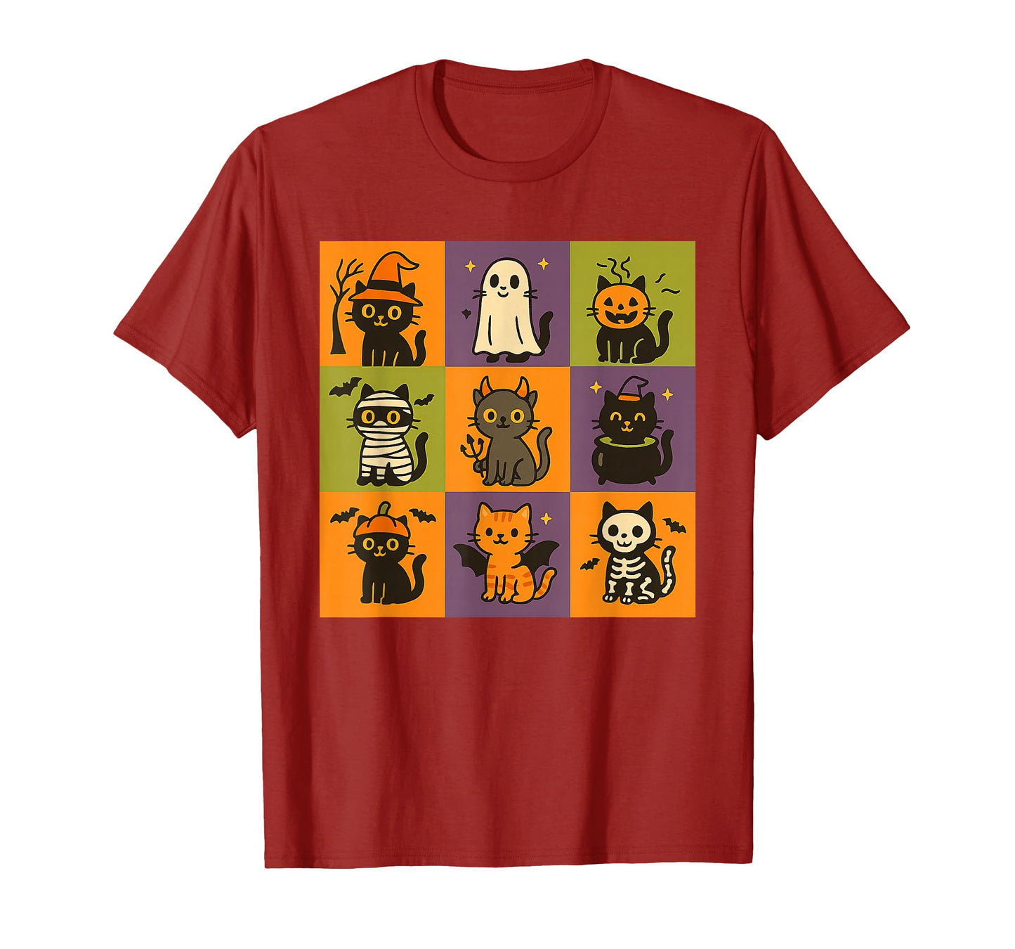 Halloween Cat Costume Witch Ghost Pumpkin Mummy Vampire T-Shirt
