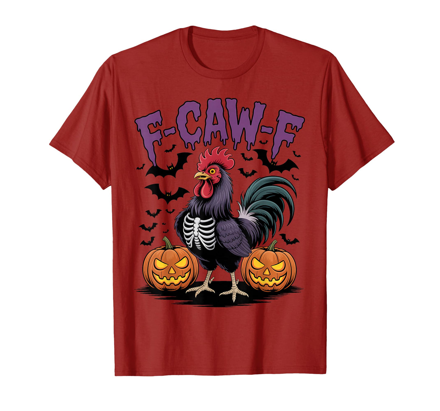 Halloween F-Caw-F Rooster Chicken, Pun Meme T-Shirt